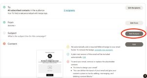add subject line mailchimp